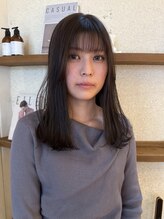 マッシュ 北堀江(MASHU) ブラウンカラー/透明感カラー/前髪カット/似合わせ/ミディアム