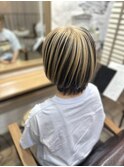 ミルクティーベージュダブルカラーインナーカラーケアブリーチ