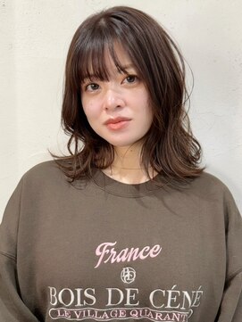 黒髪/クラゲヘアー/オリーブグレー/小顔/ココアベージュ/鹿島田