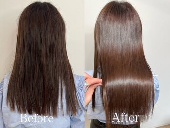 ピープスアンドスー 表参道 渋谷(Peeps&Suu.)の写真/髪質改善トリートメント×縮毛矯正♪ダメージレスで扱いやすく艶のある美髪へ。癖や広がりでお悩みの方に◎