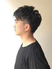 【Luft】ツーブロックパーマ束感 ニュアンスモテ髪セミウェット