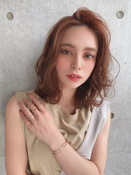 ジーナ 渋谷駅前(Zina) 【Zina 渋谷】イメチェン毛先パーマ耳かけ×フォギーベージュ