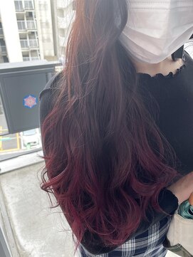 シュリット(schritt) 毛先ポイントカラー♪ラズベリーピンク！schritt mutsuki