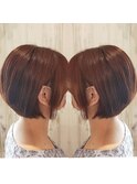 アプリコット×ショートボブ