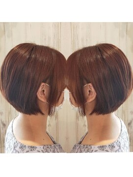 フェニーチェ 高崎(FENICE) アプリコット×ショートボブ