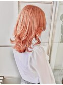 【韓国ヘア】ペールオレンジ/アプリコットカラー/オレンジカラー