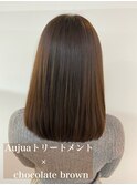 アプリコットオレンジ/ハイライトカラー/白髪ぼかし/髪質改善