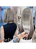 プラチナシルバー#シールエクステ#グレージュ#美髪#宇都宮