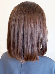 20代30代40代髪質改善カラーショコラブラウン艶感ロブヘアー