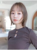 20代30代大人かわいい/グレージュカラー/レイヤー/小顔/前髪
