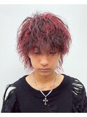 ツイストスパイラル/ハイライト/赤メッシュ
