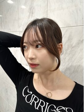 ヴィオットバイサロン(Viot by Salon) 前髪あり韓国美髪エアリーロングピンクブラウン切りっぱなしボブ