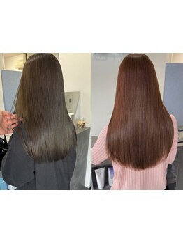 理想の髪質に☆サラサラな指通りなのに毛先はふわっと自然な仕上がりで「地毛みたい」が人気の秘密♪