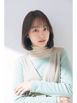 クロード モネ 池袋店(Claude MONET) シースルーバング×ボブ×大人ベージュカラー【池袋・池袋東口】