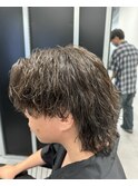 センターパートウルフ×ツイスパ