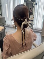 リラス 博多(rilas) タイト　個性派　ヘアセット　結婚式ヘアアレンジ