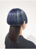 個性的アンブレラ 青×水色