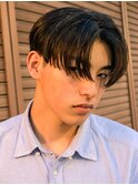 センターパートニュアンスパーマ韓国カルマパーマコンマヘア