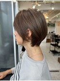 ◇大人可愛い20代30代40代50代前下がりショートボブ丸みショート