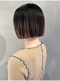 ボブショートブリーチミディアムオリーブベージュ美髪_ba539831