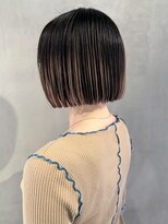 ボブショートブリーチミディアムオリーブベージュ美髪_ba539831