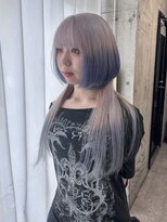 ラニヘアサロン(lani hair salon)&nbsp;ホワイト×ブルー/ルーツカラー/クラゲウルフ/デザインカラー/