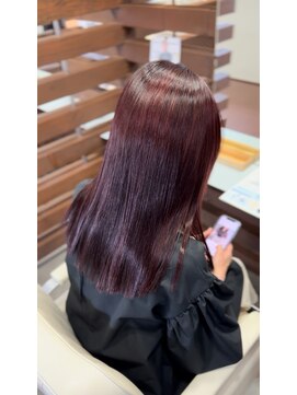 リル バイ ラミール(LiL by lamiell) 【縮毛矯正】×【ボルドーカラー】