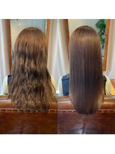 パサつき・乾燥でお悩みの方への髪質改善Before After*髪の内部へ水分を届けて、潤う美髪へ[銀座]