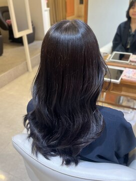 スペックホルダーミミ(Spec Holder mimi) ラベンダーグレージュ×韓国巻き11.19黒髪