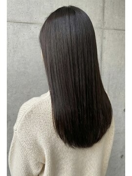 黒髪メテオカラー◎冬の大人美人ストレートロング艶