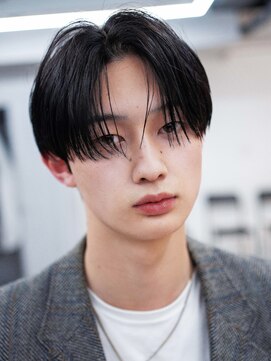 アンサー 原宿(ANSWER) メンズ髪質改善縮毛矯正シースルーセンターパート韓流ヘア