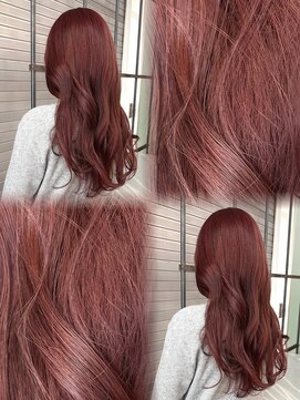 ロックス バイ マグ 松本(rocks BY MAG) イエベ高発色ブリーチ無しダブルカラーカシスレッドカラー