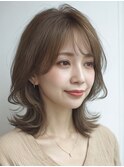 ミディアムレイヤー　白髪ぼかし　白髪染め　40代50代60代