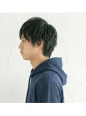 ☆スーツ短髪ツーブロック束感モテる黒髪シークレットパーマ☆
