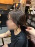 【倉本限定】顔周り似合わせ前髪カット＋艶カラー＋トリートメント￥8250～