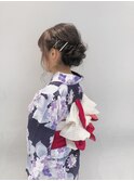 アレンジ帯の浴衣ヘアアレンジ