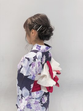 ネオリーブギンザ 銀座店(Neolive GINZA) アレンジ帯の浴衣ヘアアレンジ