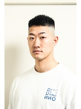 レンゲン(LENGEN) 束感刈り上げビジネス七三ツーブロックアップバング４１