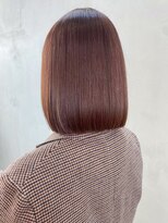 アイティーバイアルバム 藤沢店(IT by ALBUM) ピンクブラウン_外ハネボブセクションカラー_ba385221