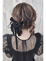 ラピスラズリ(Lapis Lazuli)&nbsp;ツインおだんご　2 （ヘアセット専門店　下通　熊本）