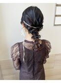 シンプル編みおろしhair