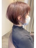 ピンクアッシュカラー・ピンクヘアカラー・大人可愛いヘアカラー