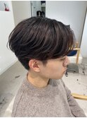 センターパート フェザー ニュアンスパーマ