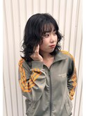大人ウルフパーマ 無造作パーマ大人かわいい小顔20代30代40代