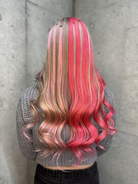 ガナンシア 横浜本店(ganancia) ピンク＋ベージュブロンド2トーン