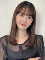 トリコ ショップアンドヘアサロン(tricot shop hair salon)&nbsp;つるんとストレート　ワイドバング　シースルー