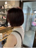 大人可愛い20代30代40代黒髪前下がりショートボブ丸みショート◎