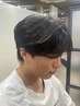 メンズカット+ニュアンスパーマ￥11180#カルマパーマ#センターパート#韓国