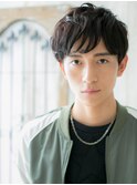 20代30代ニュアンスデザイン黒髪マッシュパーマZ上尾