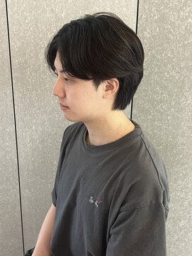 ニアウ 太田店(Niau) メンズナチュラルセンターパートニュアンスパーマ毛流れ質感